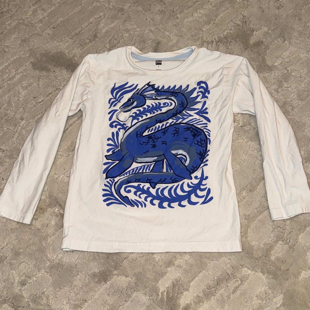 Tea Collection long sleeve Dragon Graphic Kids Shirt  6